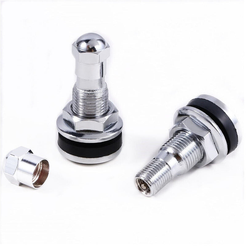 4Pcs Tire and Rubber TR-416-S 1" Outer Mount Metal Valve Stem