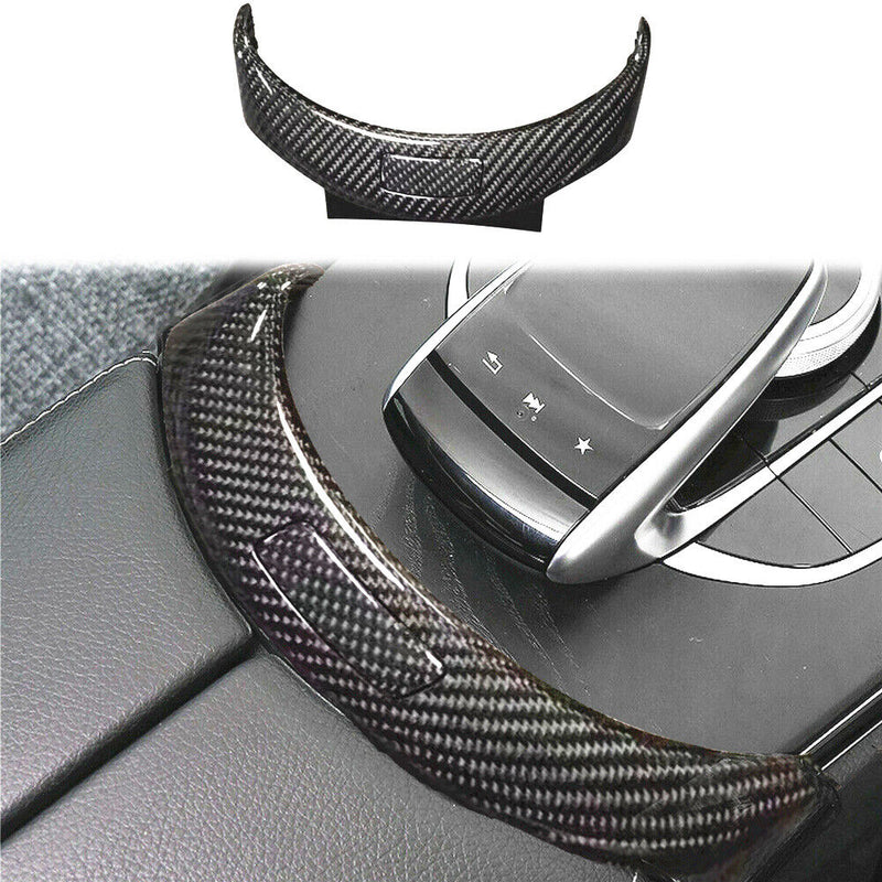 Genuine Carbon Fiber Console Armrest Bezel Trim for Benz W205 S205 C205 2015-19