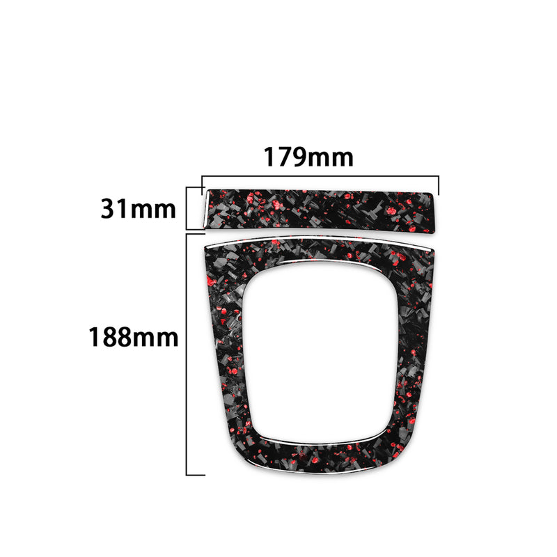 WXZOS Genuine Carbon Fiber Center Console Gear Shift Lever Trim for Audi Q3 2013-2018