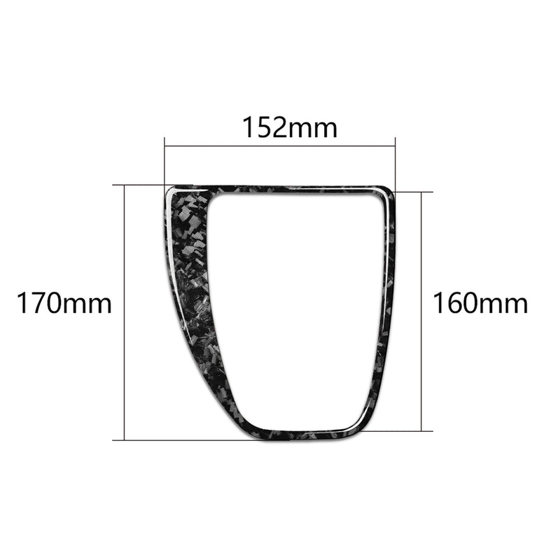 WXZOS Genuine Carbon Fiber Gear Shift Lever Panel Trim for BMW E60 5series 2008-2010