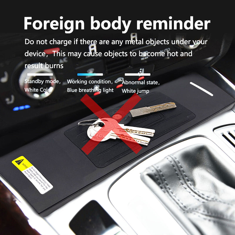 WXZOS Center Console Phone Wireless Fast Charging Pad for Audi Q5 SQ5 2010-2017