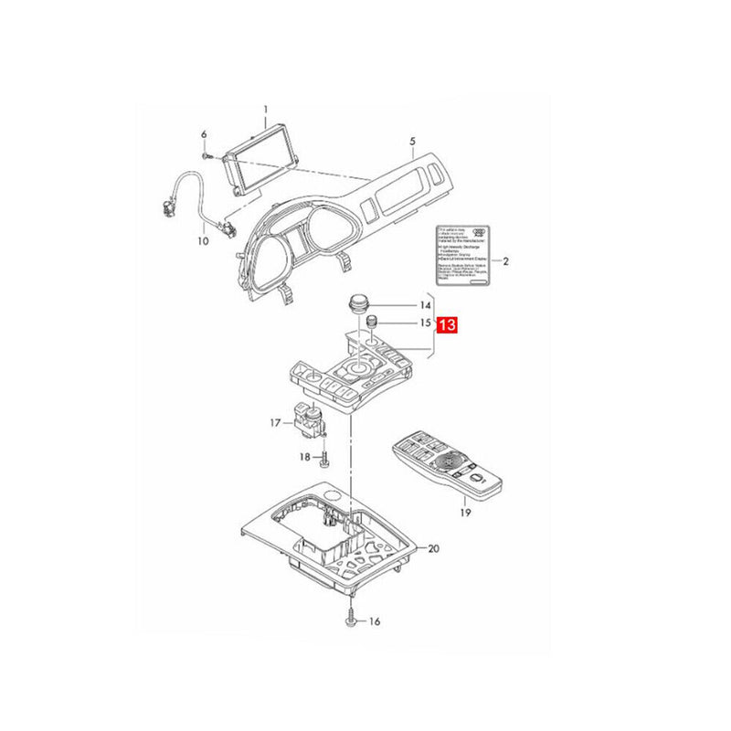 MMI Control Circuit Board Multimedia with Navigation for Audi 2010-2015 Q7