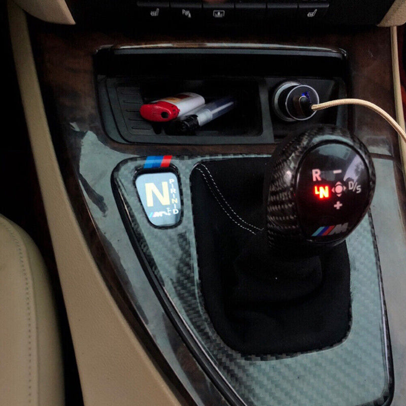 LHD Carbon Fiber LED Gear Shift Knob for BMW 5-Series 1996-2004 E39 2004-2009 Z4