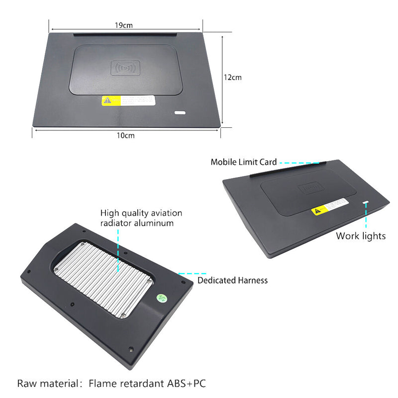 WXZOS Center Console Wireless Fast Charging Pad for Suzuki Swift 2016-2020