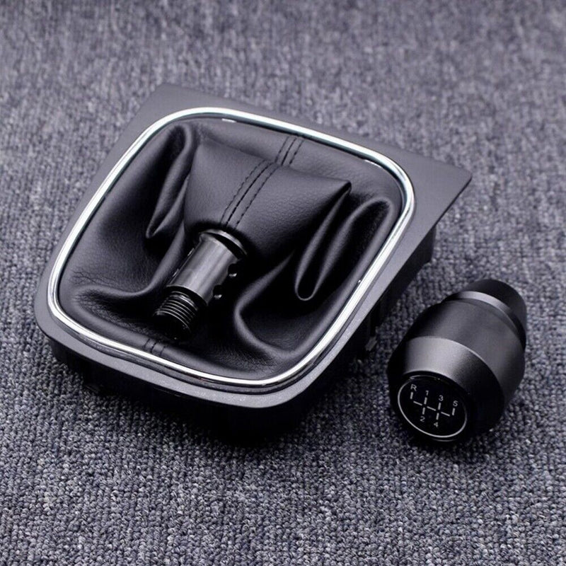 5 Speed Aluminum Alloy Gear Shift Knob w/Gaitor Boot for VW Golf MK5/6 2006-2012