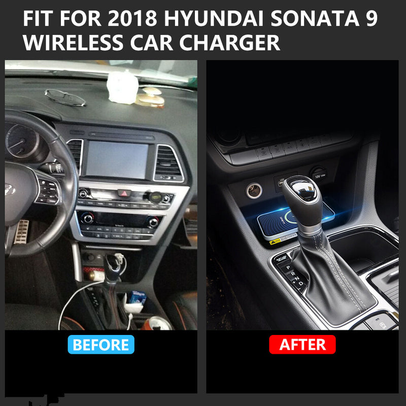 WXZOS Center Console Phone Wireless Fast Charging Pad for Hyundai Sonata 2018