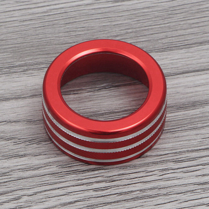 4 Pcs Red AC Climate Control Radio Volume Knob Ring Covers For BMW E90 E91