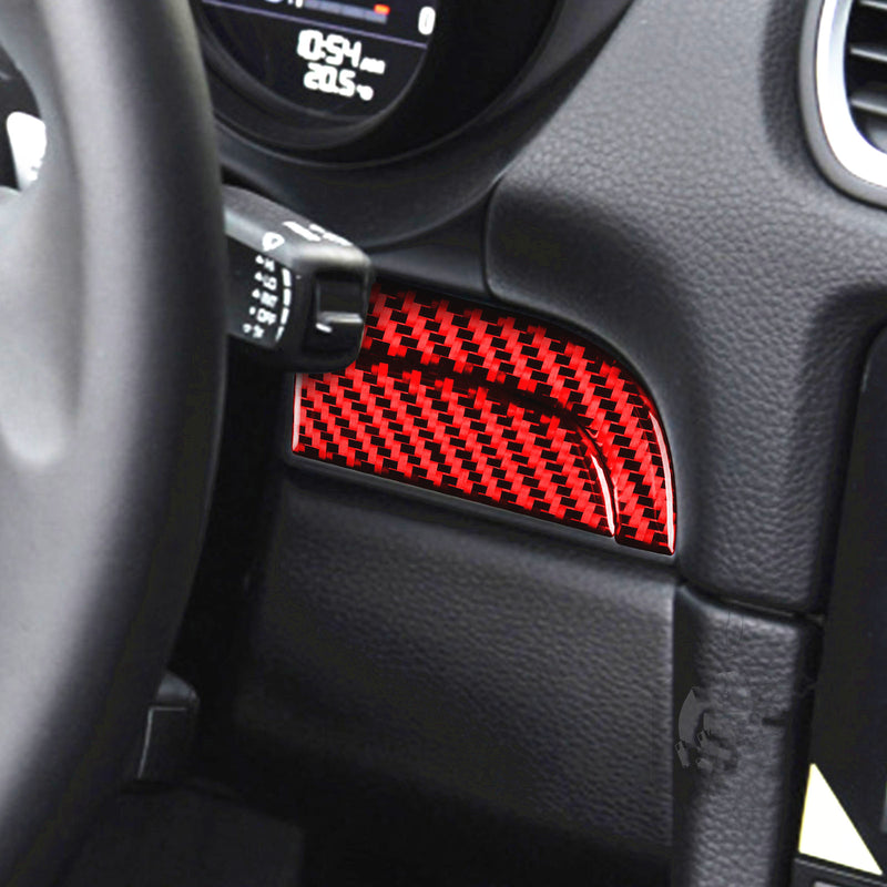 WXZOS Carbon Fiber Driver Side Dashboard Trim for Porsche 718 Boxster 982 2017-2025