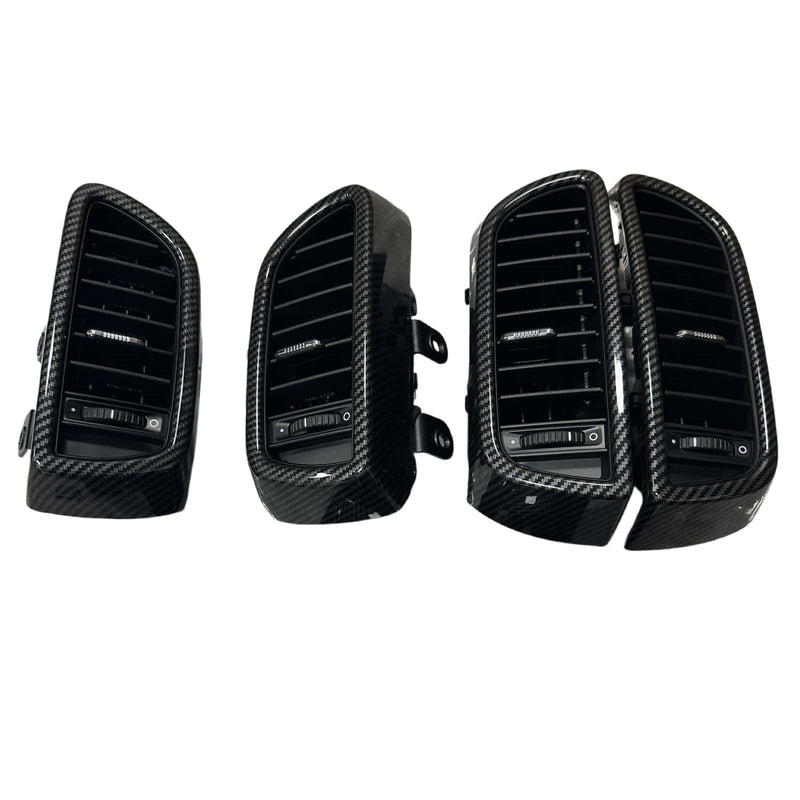 WXZOS Carbon Fiber Pattern Front Dashboard Air Vent for Porsche Cayenne 92A 2011-2016