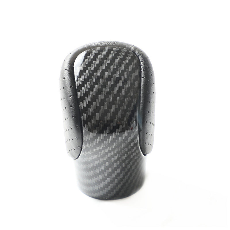 WXZOS Perforated Leather Carbon Fiber Gear Shift Knob for Lexus GX460 2020-2023