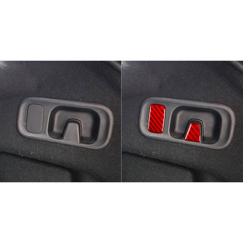 WXZOS Genuine Carbon Fiber Rear Trunk Hooks Trim for Mercedes W206 C-class 2022-2024