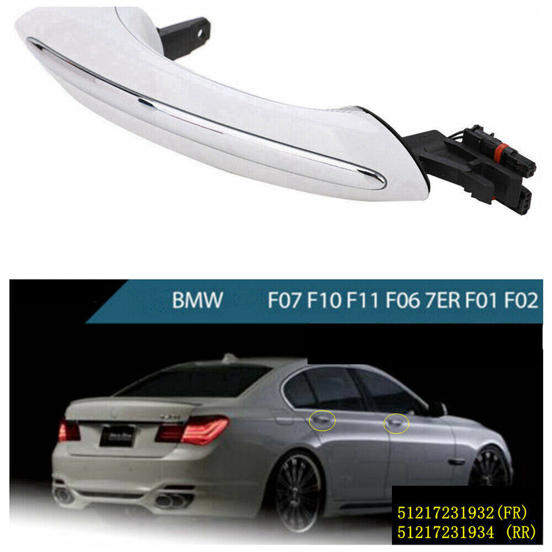 Comfort Access w/LED White Rear Right Exterior Door Handle for BMW F07 F10 F01