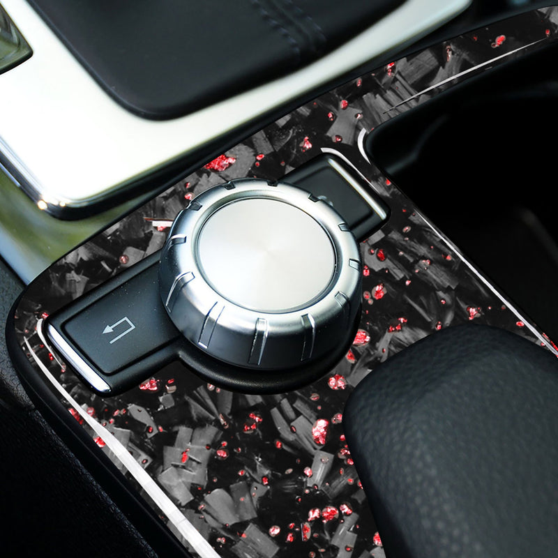 WXZOS Genuine Carbon Fiber Gear Shift Lever Trim for Mercedes W212 E-Class 2010-2012