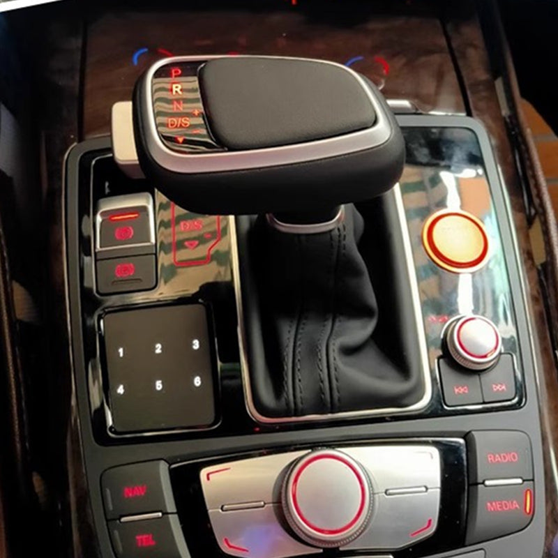 WXZOS LED Gear Shift Knob Lever w/Gaiter Boot for Audi A6 C7 S6 RS6 (AT) 2012-2015