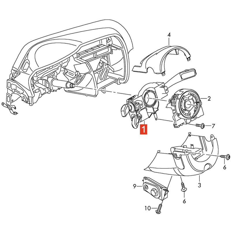 Steering Column Switch Cruise Control Switch for Audi A4 B8 S4 (8K) 2009-2015