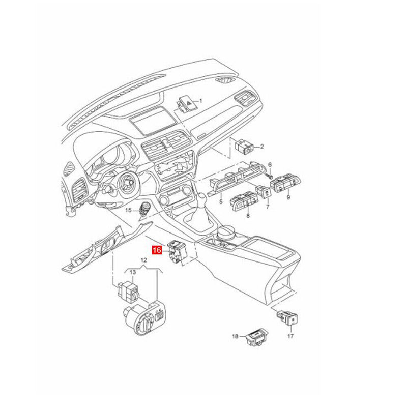 Electric HandBrake Parking Switch 8U0927225E for Audi 2012-2015 Q3 8U
