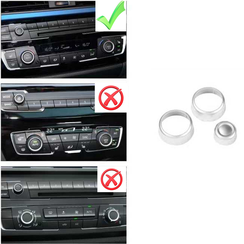WXZOS FM A/C Temperature Control Button Knob Trim Cover for BMW 1Series F20 2013-2018