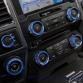4Pcs Air Condition Switch Knob Cover Trim For Ford F150 F-150 2016 2017 Car Auto