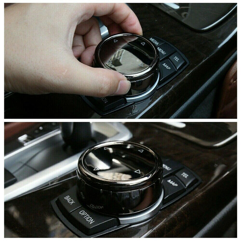 7 Button ABS Ceramic IDrive Multi-Media Knob Cover Trim for BMW 2010-2014 X1 E84