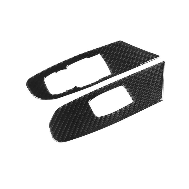 WXZOS Genuine Carbon Fiber Power Window Switch Trim for Chevrolet Corvette C8 2020-24