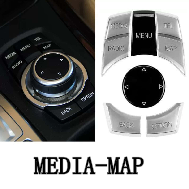 WXZOS Chrome IDrive Multi-Media Switch Button Cover Replace for BMW E84 X1 2013-2016