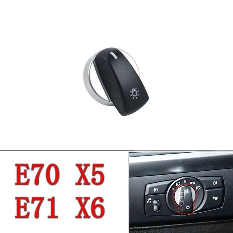 WXZOS Headlight Switch Rocker Button Frame Replacement for BMW E70 X5 E71 X6 2007-2013