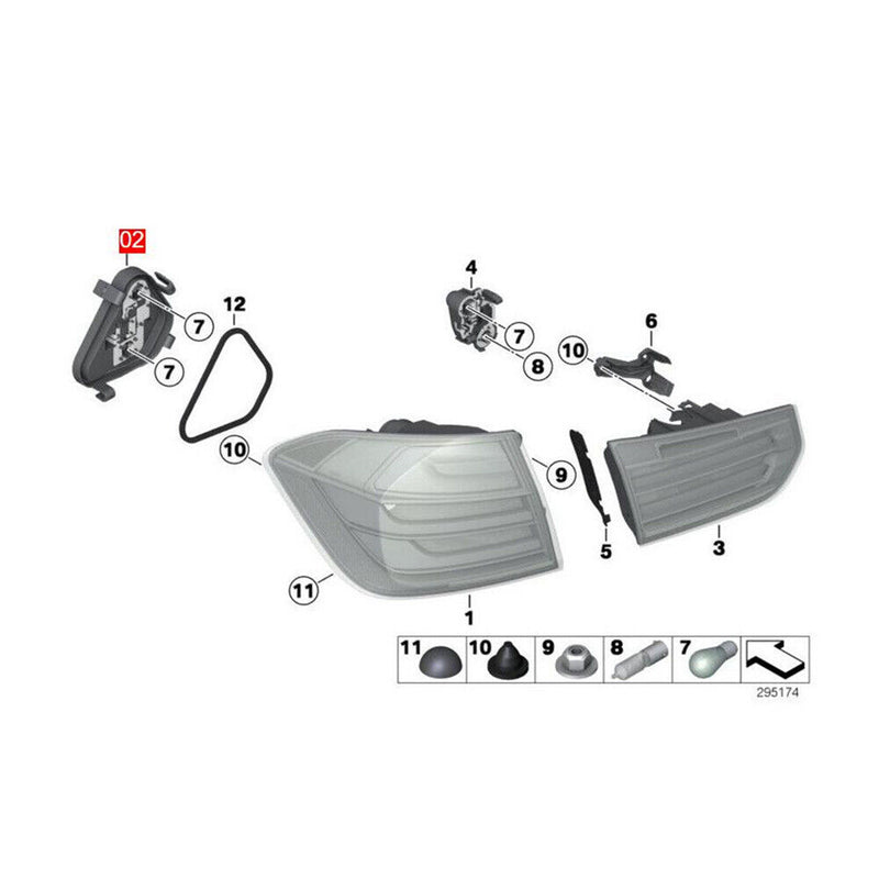 Rear Left Tail Light Bulb Socket w/Plug for BMW 3Series F30 F80 M3 2014-2018