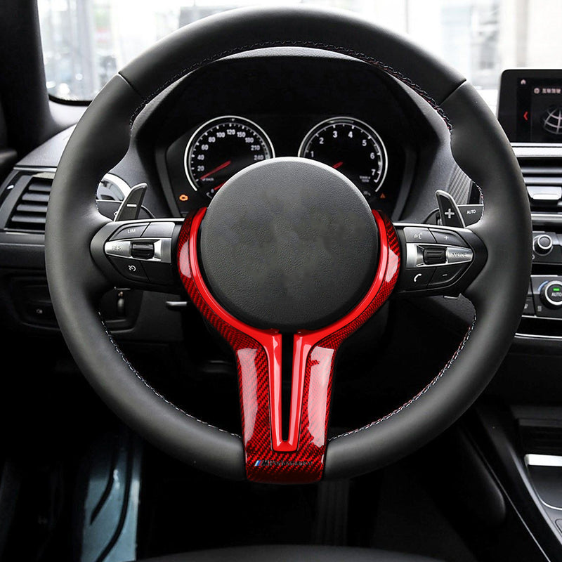 WXZOS Genuine Carbon Fiber Steering Wheel Replacement Cover for BMW M2 F87 2016-2018