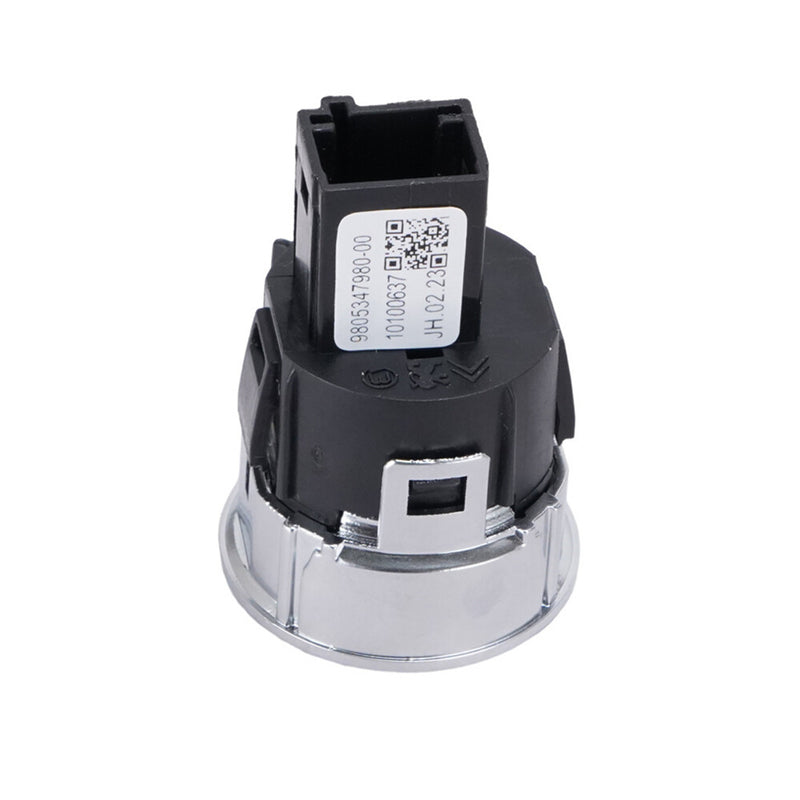 WXZOS 1PC 4Pin Engine Start Stop Switch Chrome Ignition Button for Citroen C5 2010-17