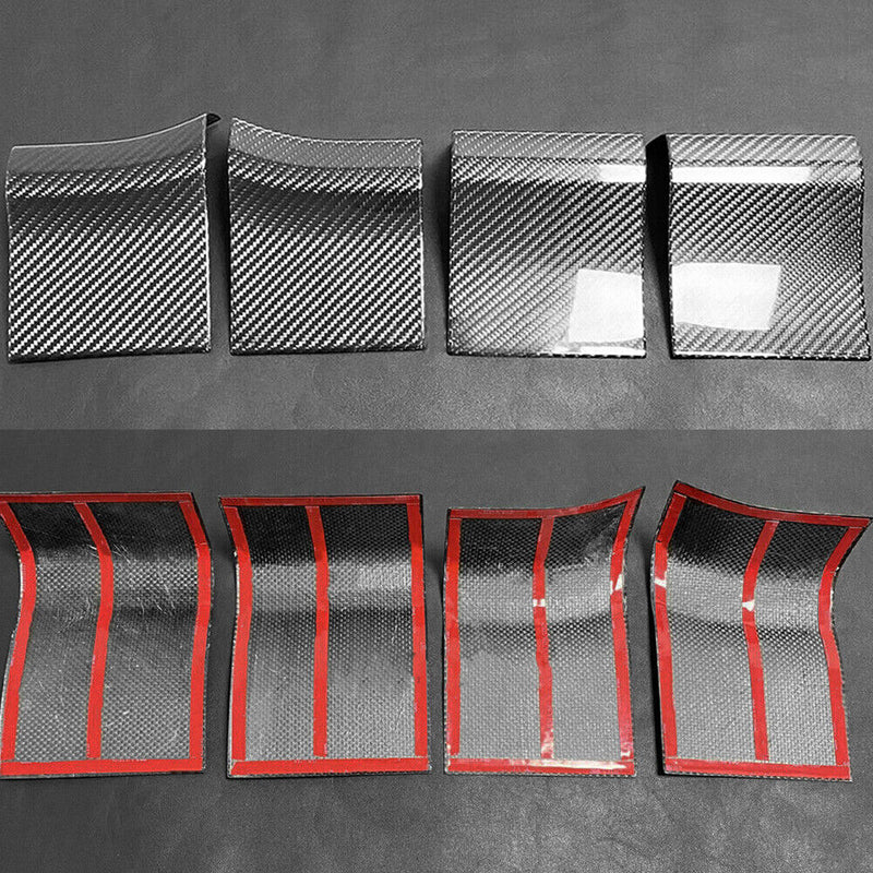 Car Genuine Carbon Fiber Door Inner Handle Panel Trim Kit for Ford F150 2015-20