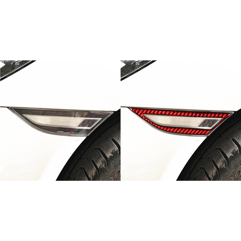 WXZOS Carbon Fiber Side Marker Light Trim for Porsche 718 Cayman 982 2017-2025