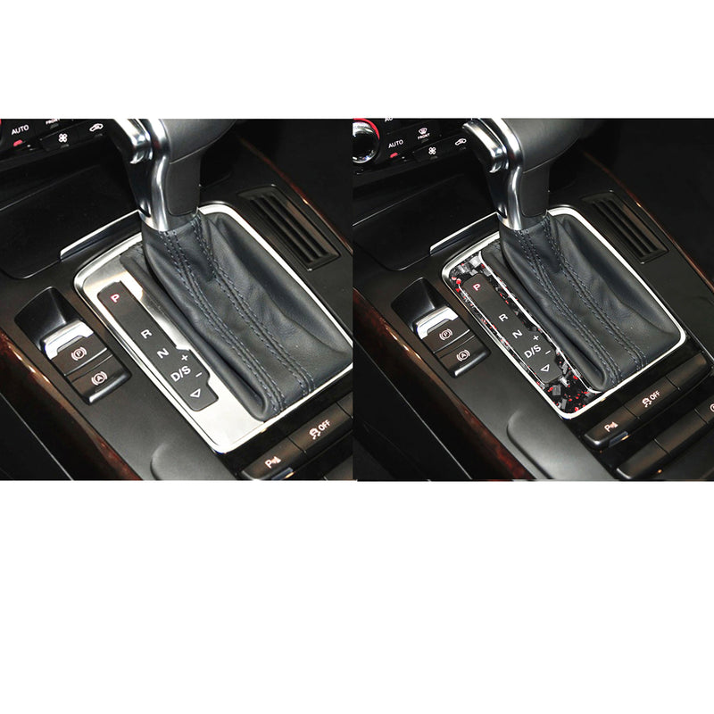 WXZOS Genuine Carbon Fiber Gear Shift Lever Panel Trim for Audi A5 S5 RS5 2008-2016