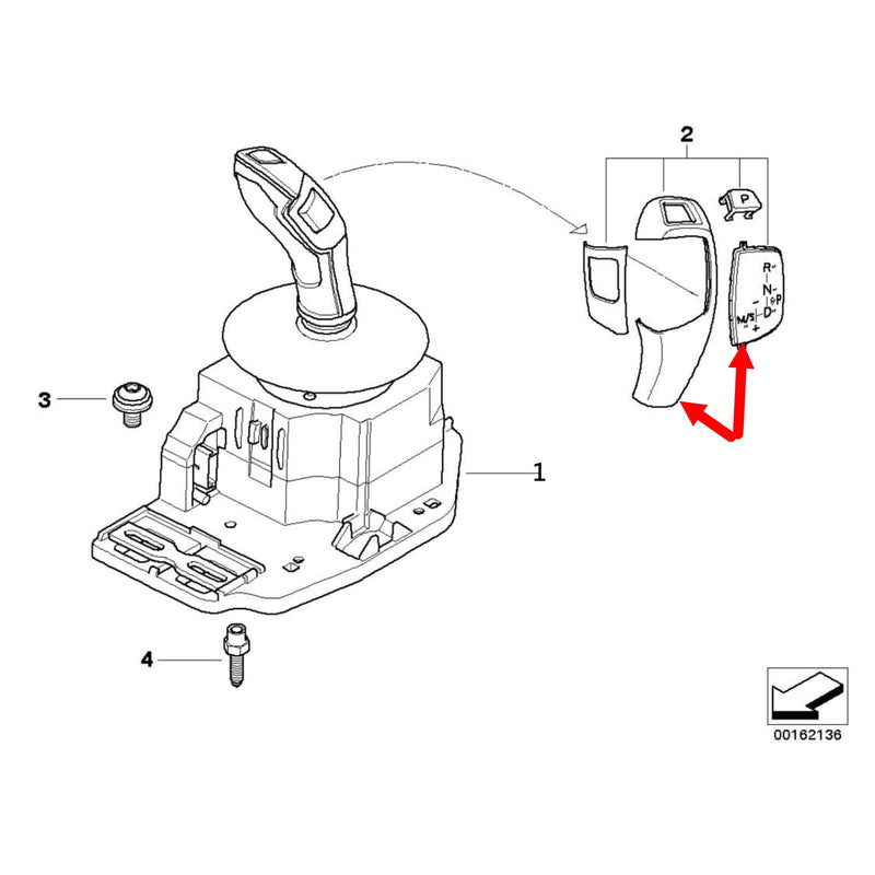 WXZOS  AT Floor Gear Shift Shifter Cover Repair Kit for BMW E60 E61 5Series 2006-2009