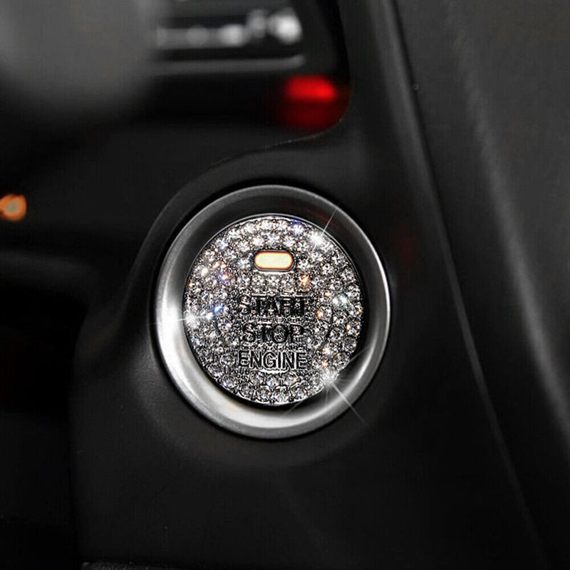 Zinc alloy Crystal Engine Start Stop Ignition Button Protection Cap for Mazda