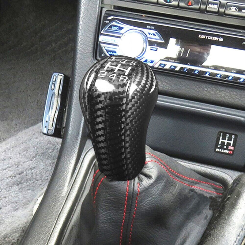 Genuine Carbon Fiber Gear Shift Knob Handle Cover Fit for Nissan GT-R 1989-2002