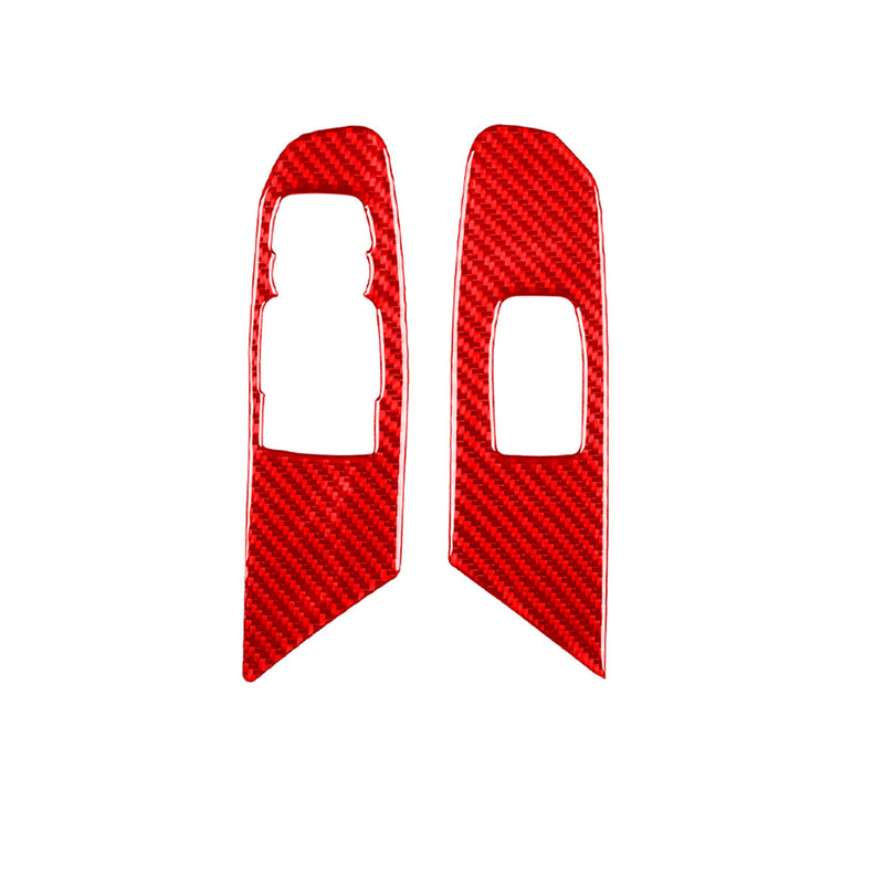 WXZOS Genuine Carbon Fiber Power Window Switch Trim for Chevrolet Corvette C8 2020-24