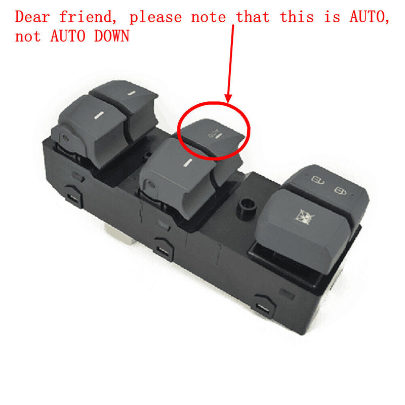 Gray Driver Master Door Window Switch 93570-3X012 for Hyundai Elantra 2014-2016
