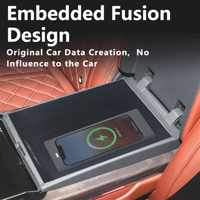 WXZOS Center Console Phone Wireless Fast Charging Pad for Audi A8 D5 S8 2018-2023