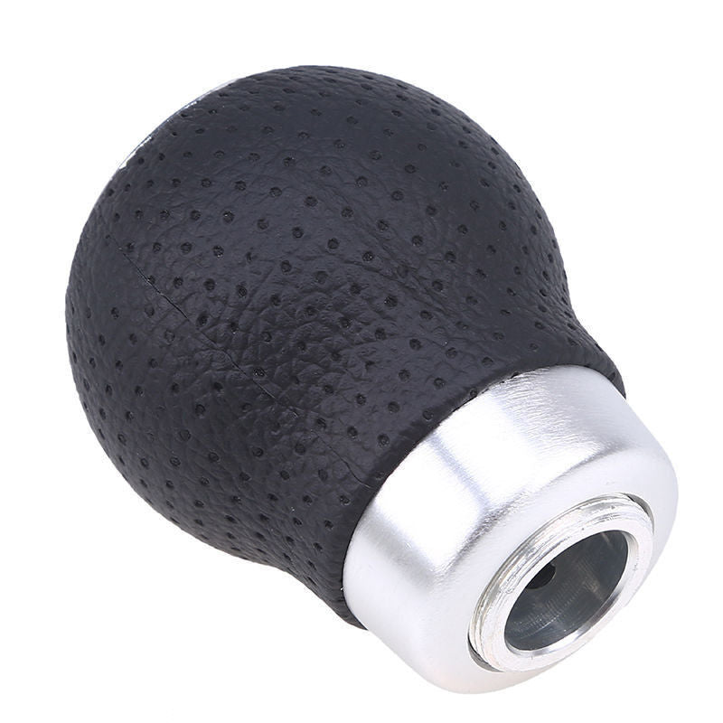 Universal 5-Speed Black Leather Car Manual Gear Stick Shifter Shift Knob Lever