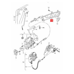 Front Left Side Interior Door Handle 4F0837019C for Audi 2005-2011 A6 C6