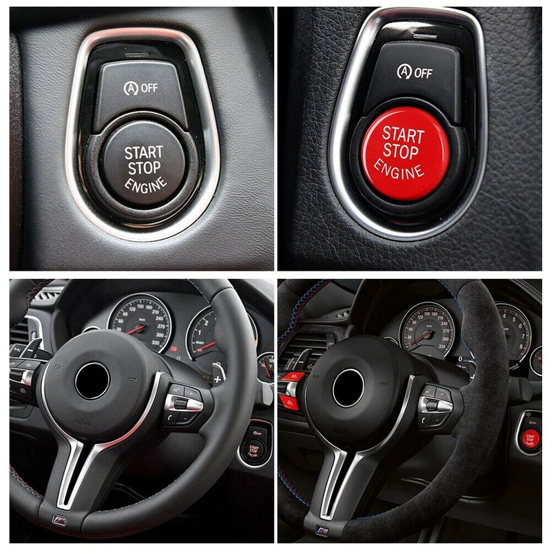 Red ABS Steering Wheel Cover w/Switch Button Trim Kit for BMW M2 F87 2016-2018