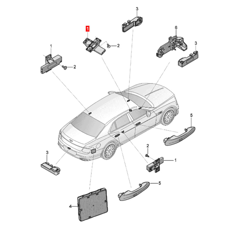 WXZOS 4M0907247 Passive Keyless Entry Antenna for Bentley Flying Spur 2020-2025