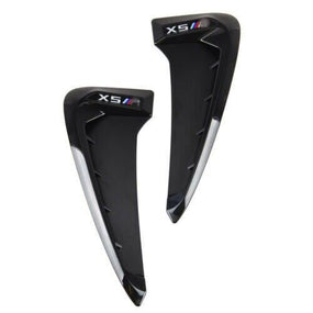 Side Marker Fender Air wing Vent Trim M Cover Chrome For 2014+ BMW F15-X5 X5 35I
