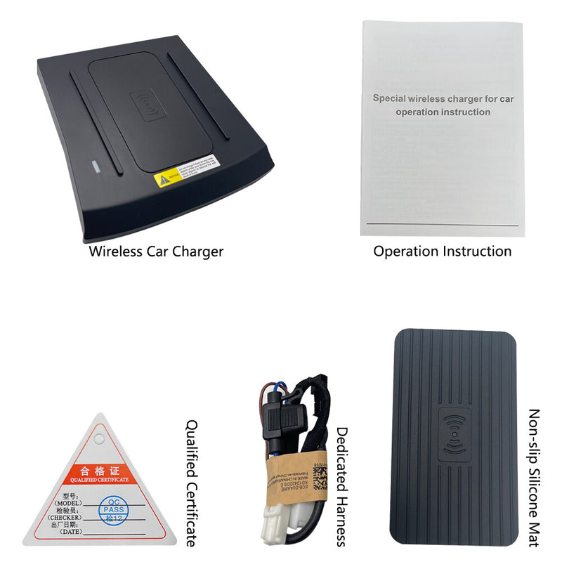 WXZOS Center Console Phone Wireless Fast Charging Pad for Toyota Prado 2012-2017