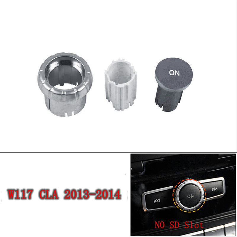 WXZOS CD Audio Control Button Knob Cover Set for Mercedes-Benz CLS (W218) 2010-2013