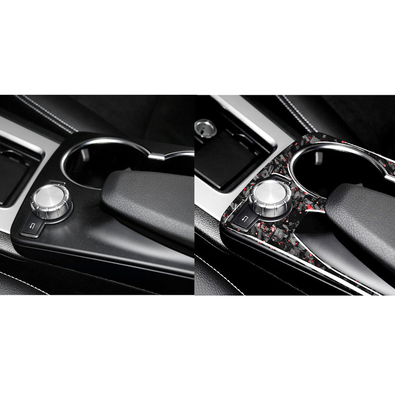 WXZOS Genuine Carbon Fiber Gear Shift Lever Trim for Benz X204 GLK-Class 2008-2015