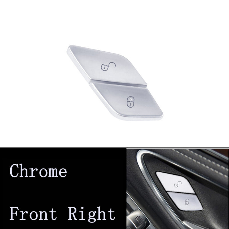 WXZOS Chrome Front Right Door Lock Switch Button Cover for Benz W257 CLS 2018-2023