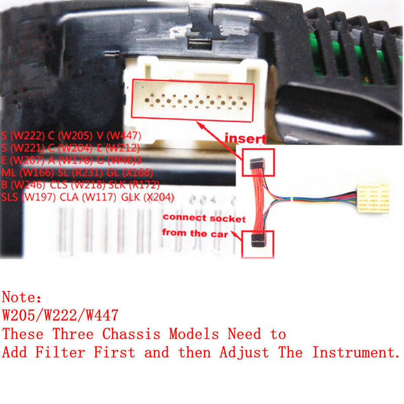 Instrument Cluster KM Filter Can Blocker for Mercedes-Benz W205 C W222 S W447 V