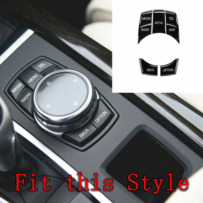 Bright Black Multi IDrive Switch Button Repair Kit for BMW X6 F16 F86 2015-2016