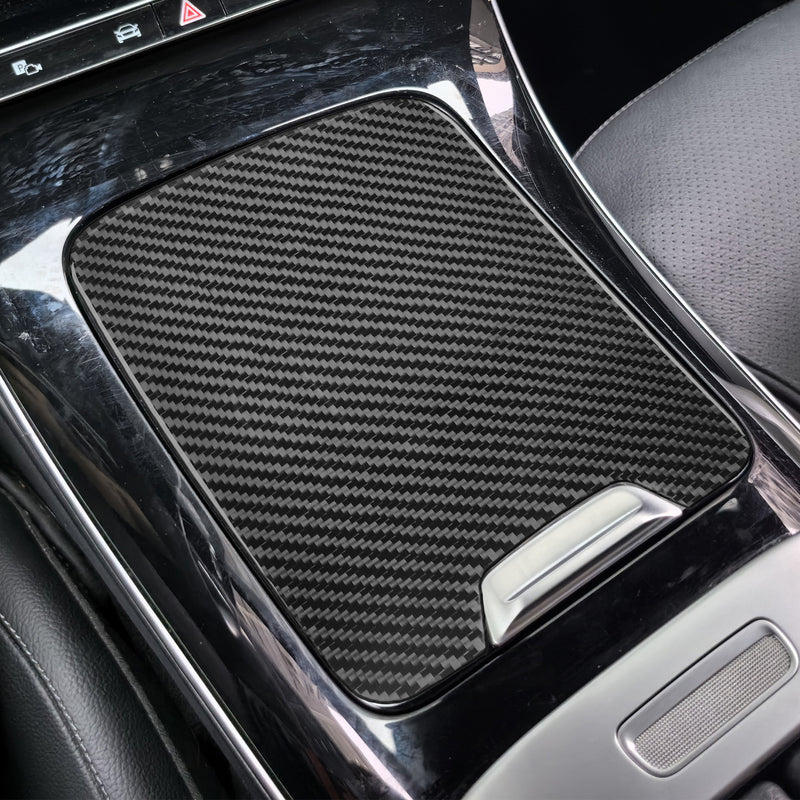WXZOS Genuine Carbon Fiber Center Console Storage Box Trim for Benz W254 GLC 2023-2024